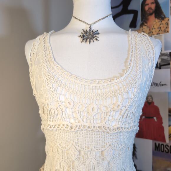 Festival Summer Crochet Mini Dress - Picture 2 of 6